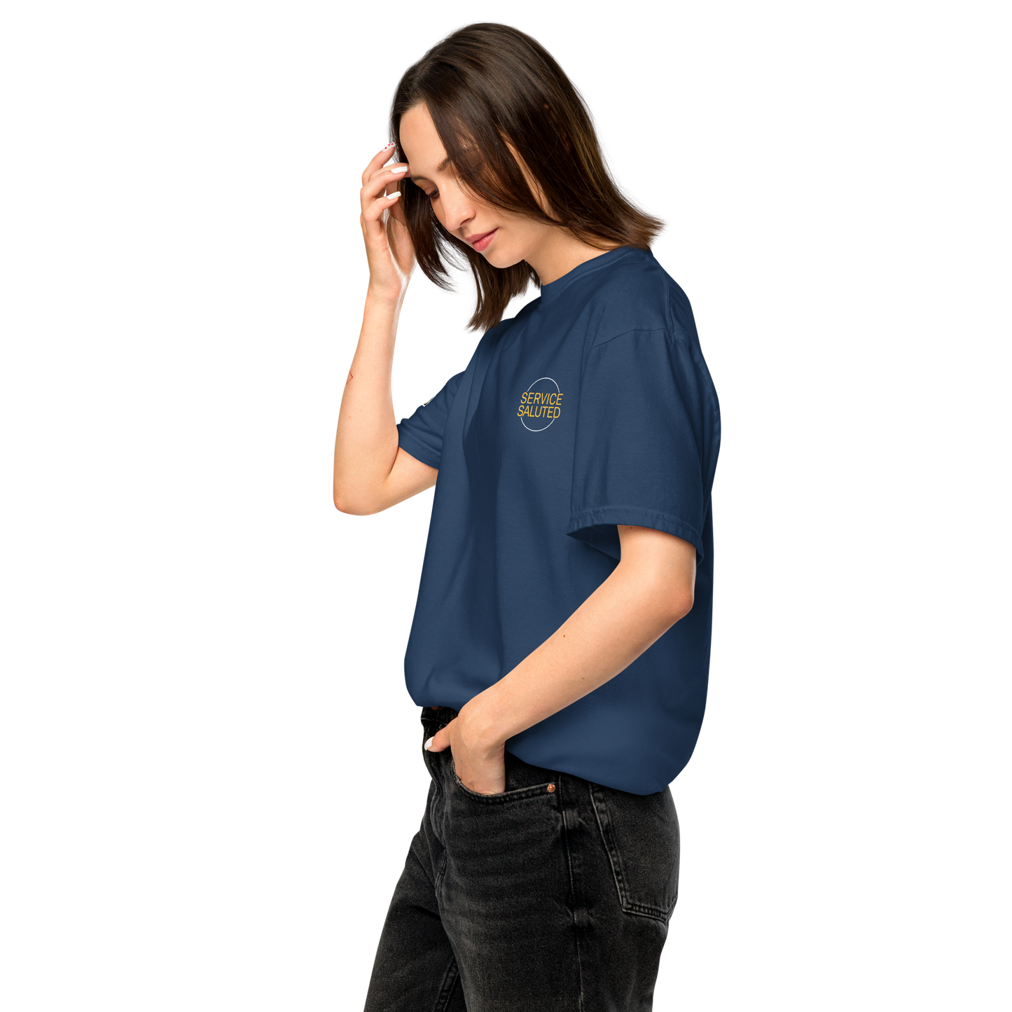 Service Saluted Circle Heavyweight T-Shirt