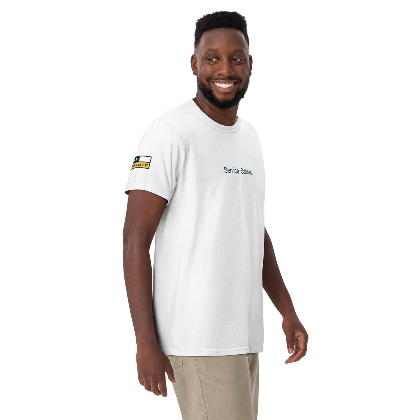 Service. Saluted. Heavyweight T-Shirt | White