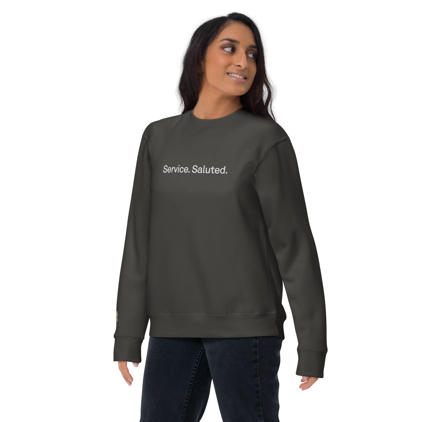 Service. Saluted. Premium Sweatshirt