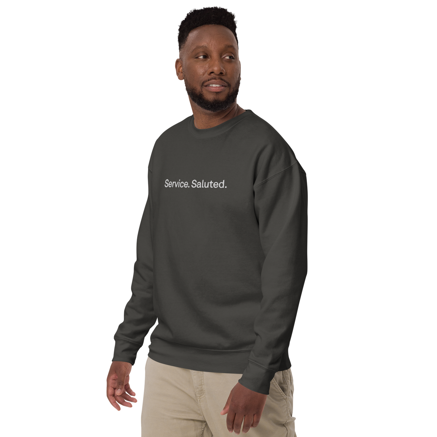 Service. Saluted. Premium Sweatshirt