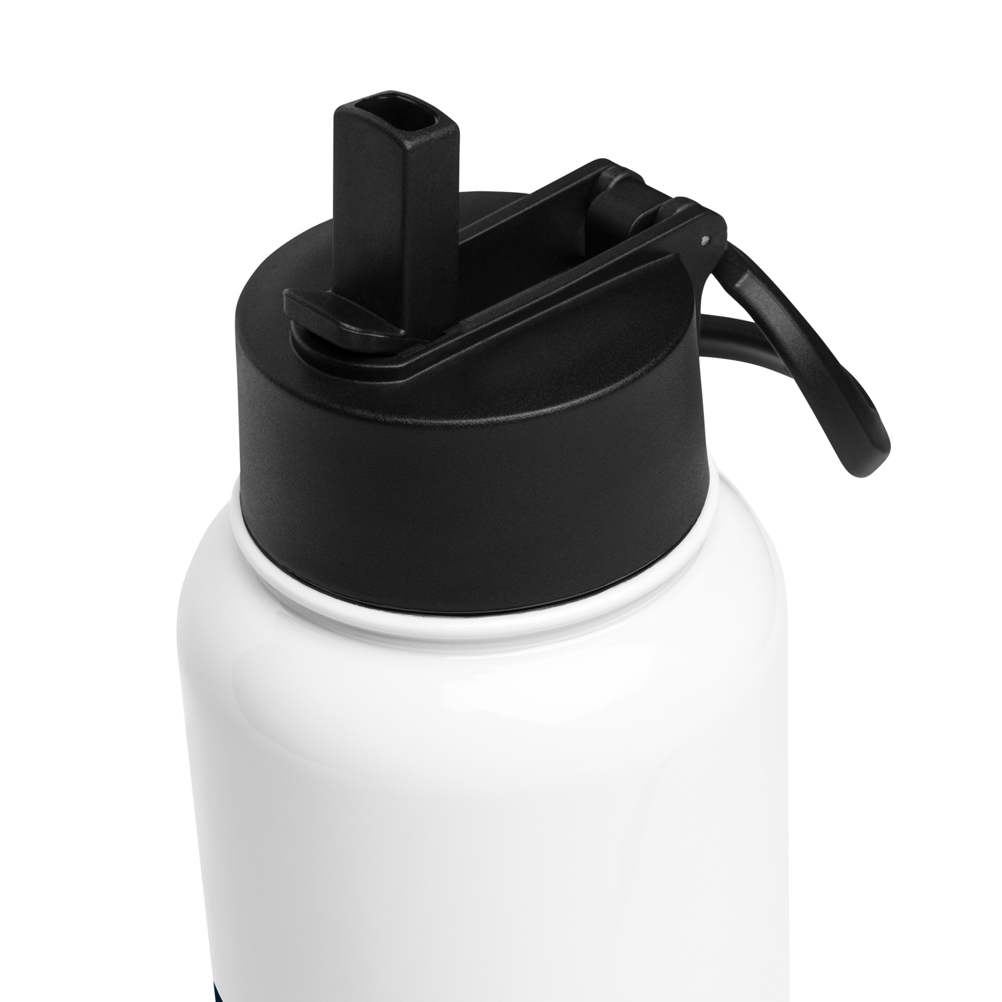 Stainless steel water bottle with a straw lid